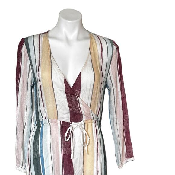 Rails Becca Cusco striped long sleeve surplice tie waist size xs - Picture 3 of 11